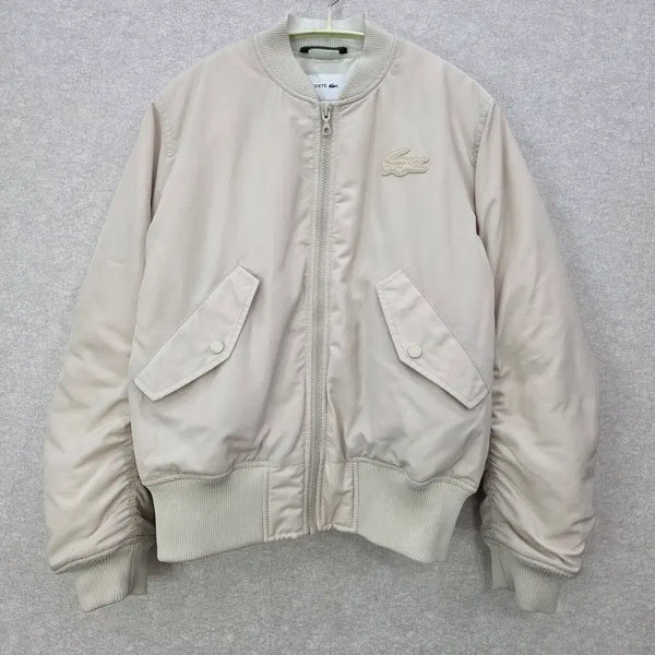 [BUNJANG] Lacoste Women's Cropped Bomber Jacket / 라코스테 여성 봄버 항공 점퍼 LACOSTE