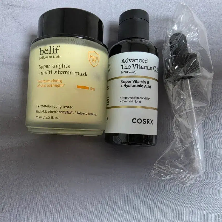 [BUNJANG] COSRX Vitamin C 23 Serum & Belif Multi Vitamin Mask Bundle Set / 일괄)) 코스알엑스 비타민c 23세럼 & 빌리프 비타민 마스크