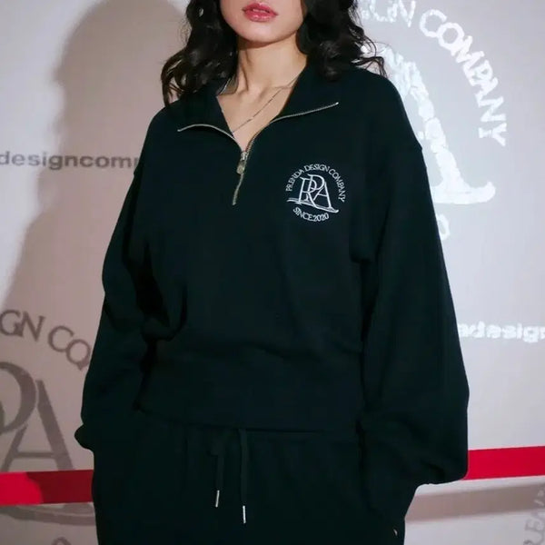 [BUNJANG] Frenda Half-Zip Sweatshirt - Size S / 프렌다 반집업 맨투맨 s 사이즈