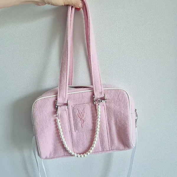 [BUNJANG] Yves Saint Laurent Upcycled Now Crop Vintage Shoulder Bag / 입생로랑 나우크롭빈티지 업사이클링 숄더백