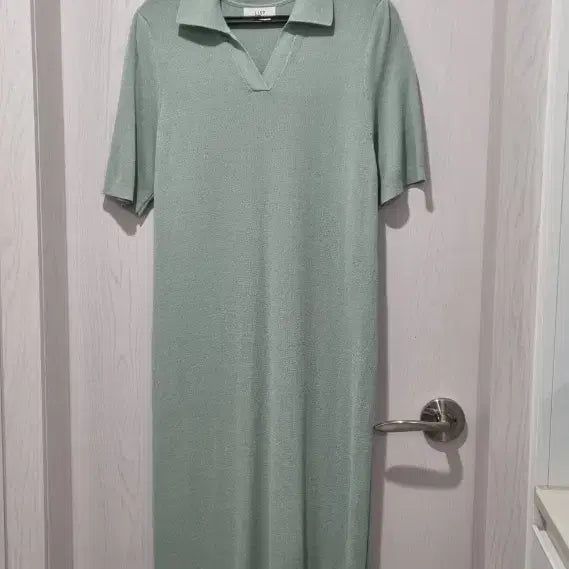 [BUNJANG] LIST Mint Knit Collar Dress / LIST 브랜드의 민트색 니트 카라 원피스