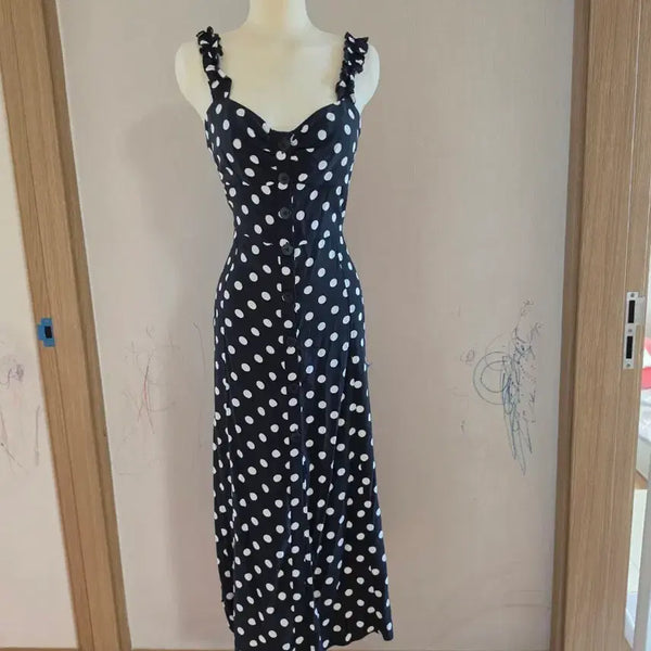 [BUNJANG] Zara Polka Dot A-Line Dress / [새상품]자라 섹시하고 빈티지한 도트원피스L