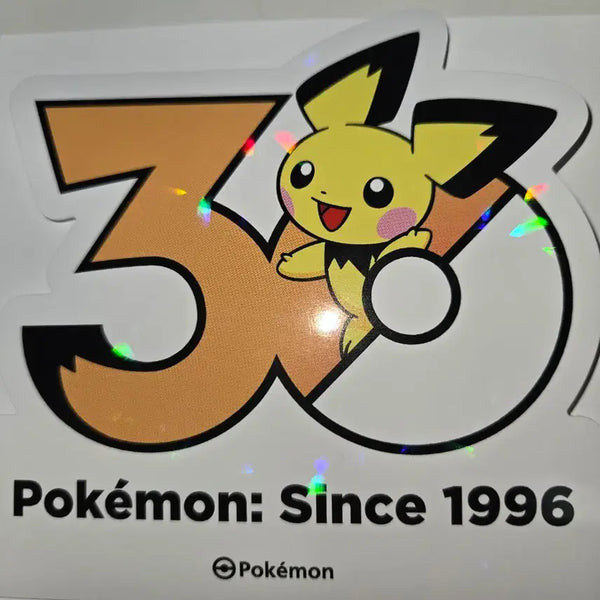 [BUNJANG] Pokemon 30th Anniversary Logo Sticker Pichu / 포켓몬 30주년 로고 스티커 피츄 판매