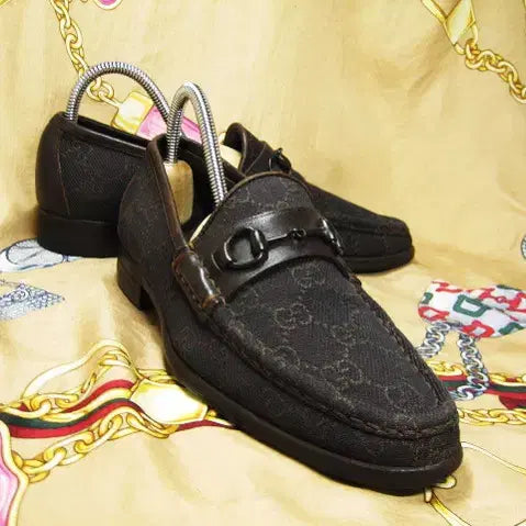 [BUNJANG] Gucci GG Monogram Canvas Horsebit Loafers / 이태리명품 구찌 GG 모노그램 시마 캔버스 홀스빗 로퍼 225