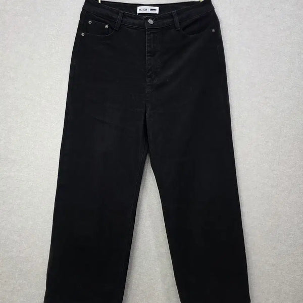 [BUNJANG] MILLIONCOR Wide Black Denim Pants / 밀리언코르 와이드 블랙 데님 팬츠 MILLIONCOR