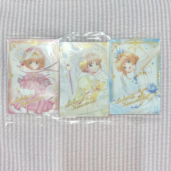 [BUNJANG] Cardcaptor Sakura Cherry Wafer Card Bundle Set / 카드캡터 사쿠라 체리 웨하스 카드 3장 일괄