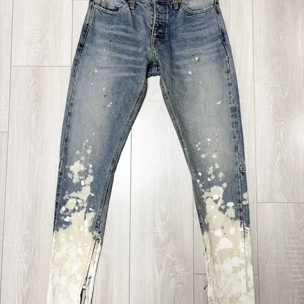 [BUNJANG] Fear of God Paint Splatter Slim Fit Denim Jeans / FEAR OF GOD 청바지