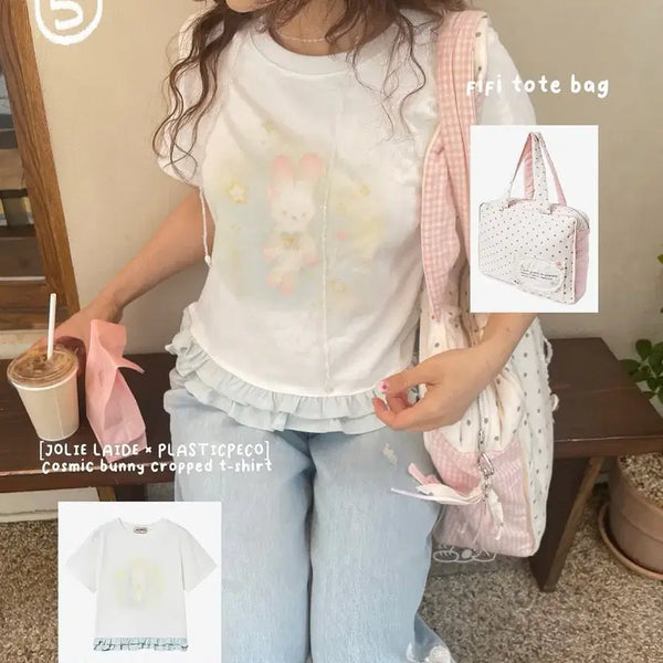 [BUNJANG] Jolielaide x Plastic Peco Bunny T-Shirt / 졸리레이드 jolielaide 바니 티셔츠