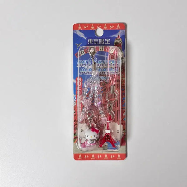 [BUNJANG] Tokyo Tower Kitty Strap Keychain (Vintage) / 도쿄 타워 키티 스트랩 키링 고전
