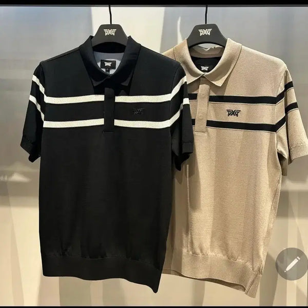 [BUNJANG] Men's Summer Golf Short Sleeve Polo Sweater / 남성 골프 여름 카라 반팔 스웨터