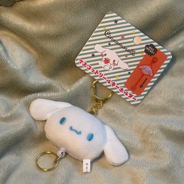 [BUNJANG] Sanrio Cinnamoroll Mascot Reel Holder Keychain (Rare) / 택0,새상품) 일본 산리오 시나모롤 마스코트 릴홀더 키링(희귀)