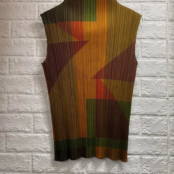 [BUNJANG] Pleats Please Issey Miyake Art Pattern Sleeveless Top Size 3 / 정품 플리츠플리즈 이세이미야케 나시민소매 슬리브리스탑:)
