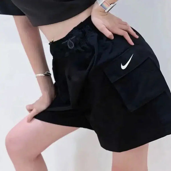 [BUNJANG] Nike Black High-Rise Woven Cargo Shorts - Size S / 나이키 블랙 하이라이즈 우븐 카고 쇼츠 s