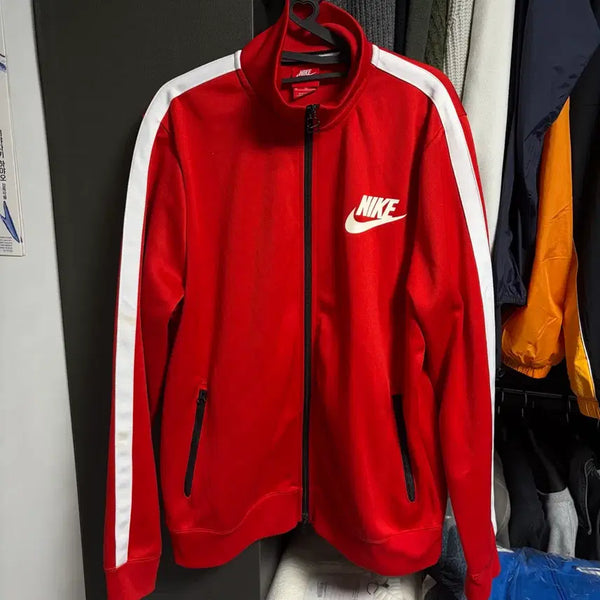 [BUNJANG] Nike Logo Track Top Jersey Red XL / (XL)나이키 로고 트랙탑 져지 레드