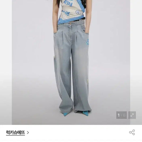 [BUNJANG] Lucky Chouette Felix Printing Scarf / (새상품) 럭키슈에뜨 신상 펠릭스 프린팅 스카프