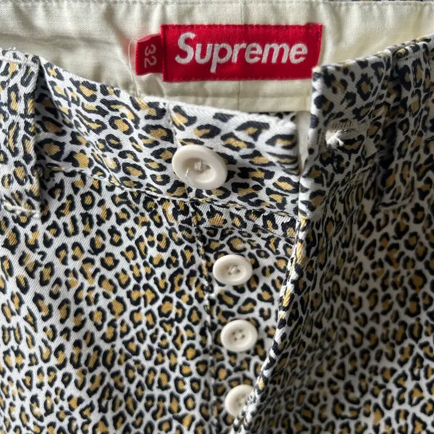 [BUNJANG] Supreme Leopard Print Cotton Pants - Size 32 / 슈프림 레오파드 32사이즈 바지