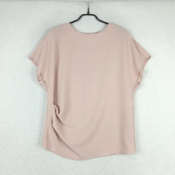 [BUNJANG] MARE MONTE Women's Short Sleeve Blouse Pink Beige (55~66) / 마레몬떼MARE MONTE 여성 반팔 블라우스 핑크 베이지(55~66)