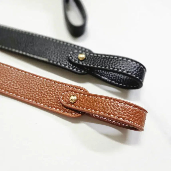 [BUNJANG] Leather Shoulder Bag Strap Brown & Black / 핸드백 숄더백 가방 가죽 스트랩 브라운&블랙