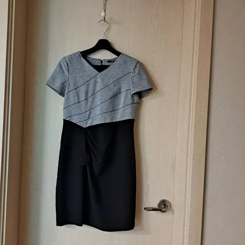 [BUNJANG] KL Women's Short Sleeve Dress (Gray/Black, Size 44-55) / KL 여성용 그레이/블랙 반팔 원피스사이즈 44~55