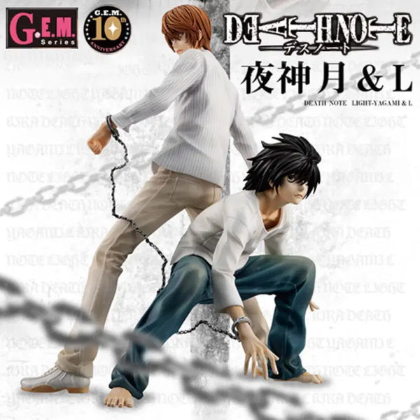 [BUNJANG] MegaHouse GEM Death Note Yagami Light & L Figure (Sealed) / 미개봉) 데스노트 메가하우스 gem 야가미 라이토 & L 피규어