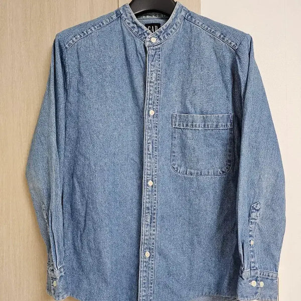 [BUNJANG] GAP Roundneck Denim Shirt / 올드 갭 GAP 라운드넥 데님 청셔츠
