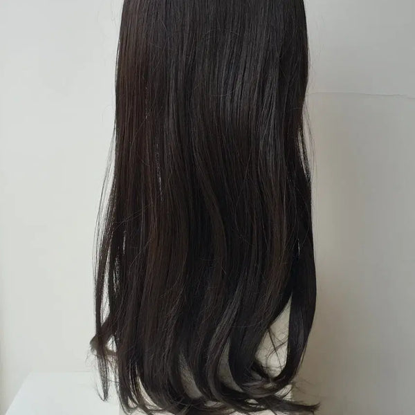 [BUNJANG] Semi-Long Thick Perm Half Wig - Natural Brown / 세미롱 굵은펌 반가발