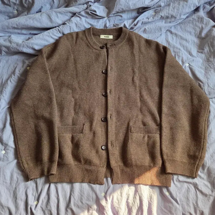 [BUNJANG] Malen Wool Cashmere Knit Cardigan Brown / malen 말렌 울 캐시미어 니트 가디건 브라운 1 105~110