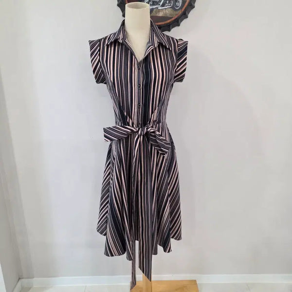 [BUNJANG] Egoist Striped Shirt Dress / 에고이스트 EGOIST 스크라이프 셔츠형 원피스 55