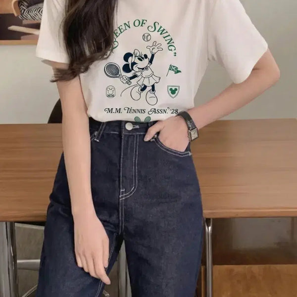[BUNJANG] Disney Mickey Mouse & Friends Short Sleeve T-Shirt / 새상품 3컬러 정품 미키마우스 앤 프렌즈 반팔 티셔츠