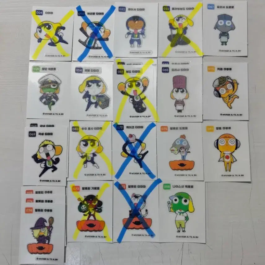 [BUNJANG] Keroro Ddiddiddiseal Tamama Cat Sticker / 케로로 띠부띠부씰 타마마 고양이