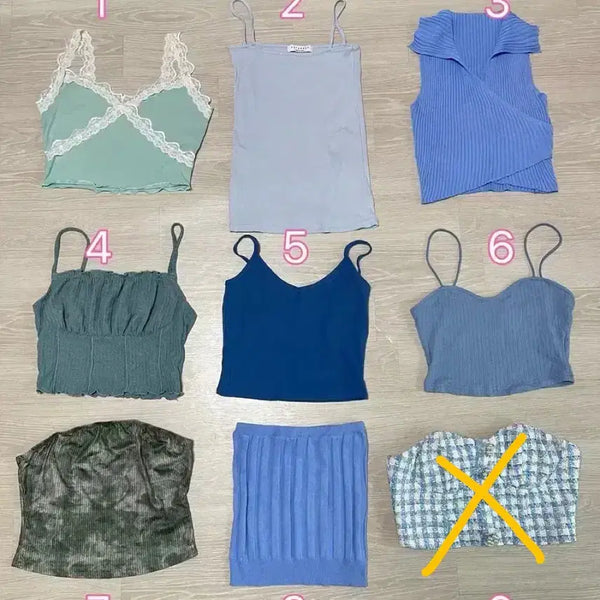 [BUNJANG] Sleeveless Halter Neck Cami BJ Outfit Broadcasting Attire / 민소매 홀터넥 나시 bj의상 방송복
