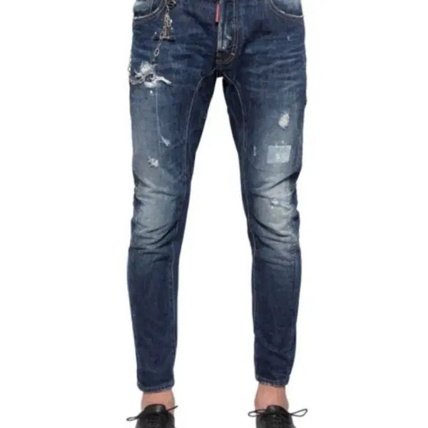 [BUNJANG] DSquared2 Lion Leather Patch Distressed Tidy Biker Jeans / 정품] 디스퀘어드2 라이언 가죽패치 디스덧뎀 타이디 바이커.