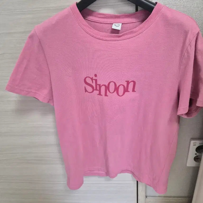 [BUNJANG] Sinoon Pink Short-Sleeve T-Shirt / 시눈 분홍색 반팔 티셔츠 Sinoon