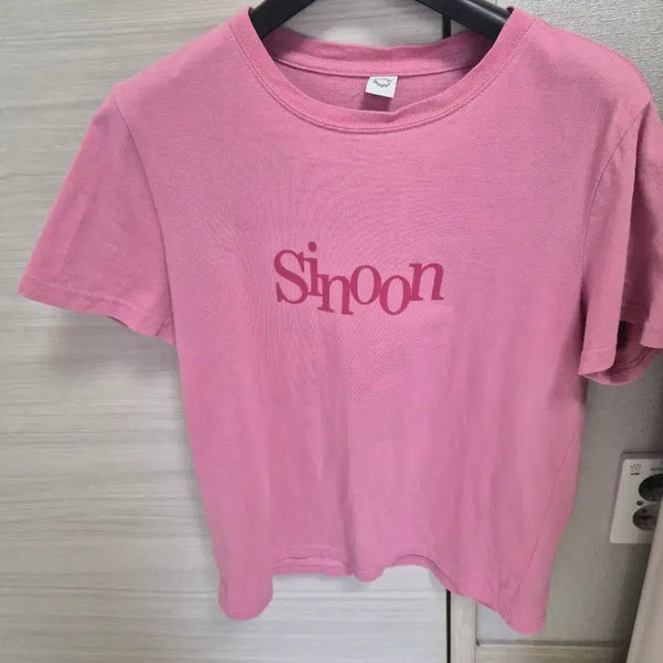 [BUNJANG] Sinoon Pink Short-Sleeve T-Shirt / 시눈 분홍색 반팔 티셔츠 Sinoon