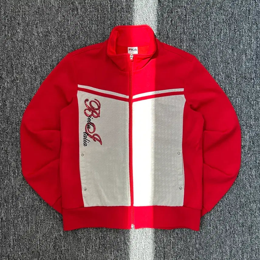 [BUNJANG] Fila Bella Italia Track Top Jersey / 휠라 레드 벨라 이탈리아 트랙탑 져지