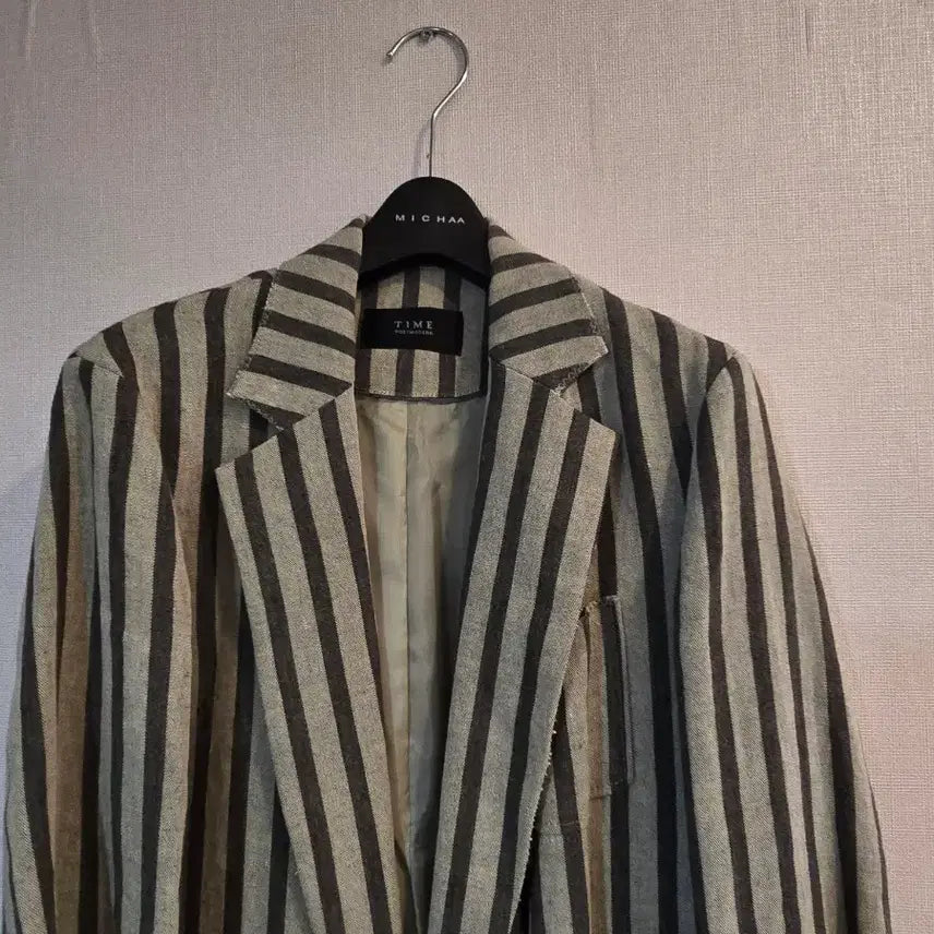 [BUNJANG] Time Stripe Linen Jacket / 타임 스트라이프마자켓