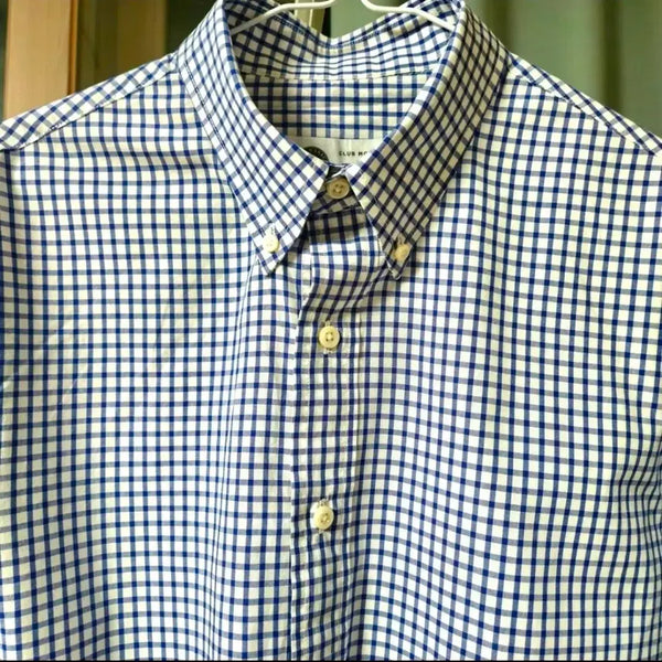 [BUNJANG] Club Monaco Gingham Check Slim Fit Shirt / 클럽모나코 깅엄체크 슬림핏 셔츠 M/M