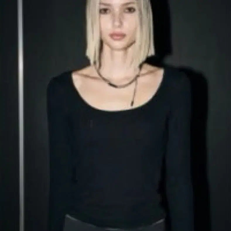 [BUNJANG] Bohemian Seoul Ribbed U-Neck Tee / (실사O) 보헤미안서울 리브드 유넥티