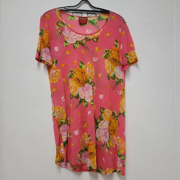 [BUNJANG] Kenzo Rayon T-Shirt Pink / 겐조 레이온 티셔츠 55