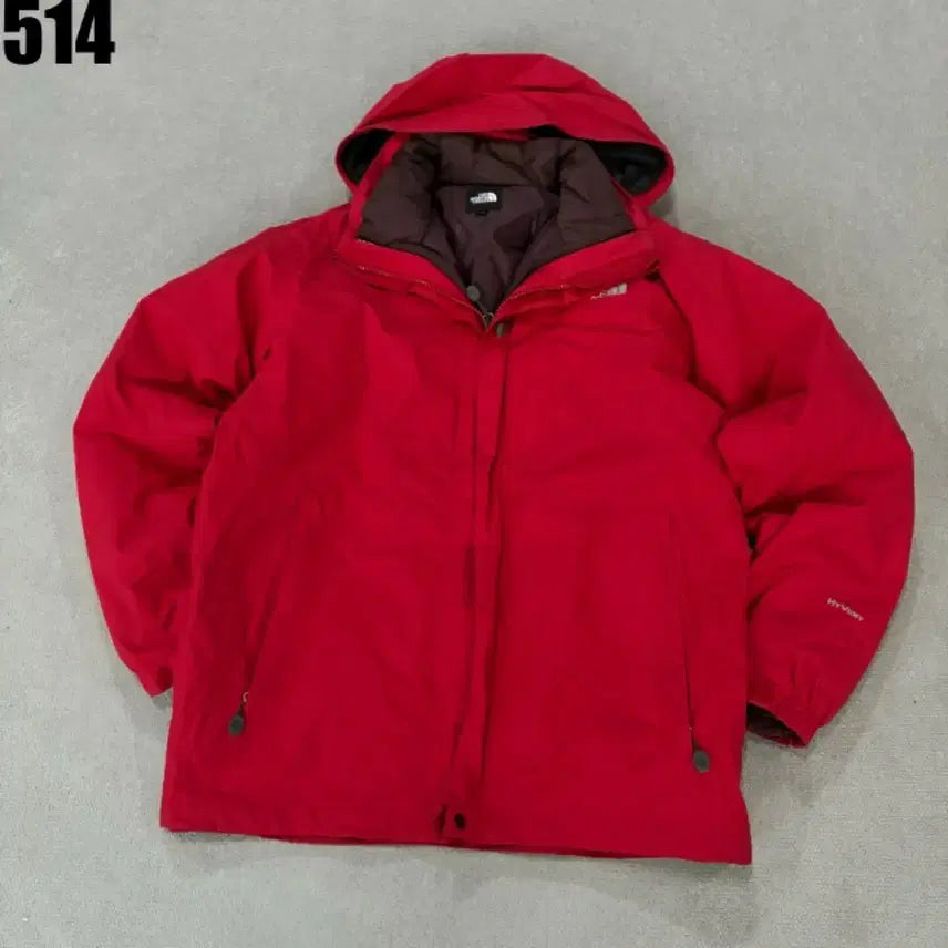 [BUNJANG] The North Face HYVENT Red Windbreaker Hooded Jacket M / 노스페이스 HYVENT 빨간색 바람막이 후드 자켓 m