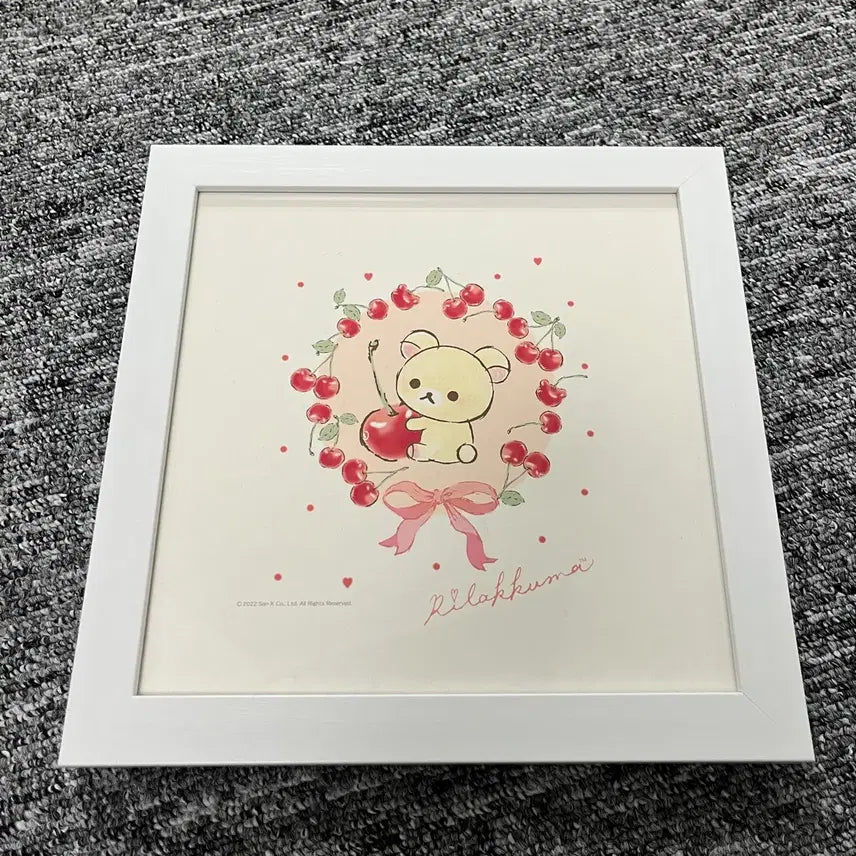 [BUNJANG] Rilakkuma Store Korilakkuma Cherry Frame Picture Frame / 리락쿠마스토어 코리락쿠마 체리 프레임 액자
