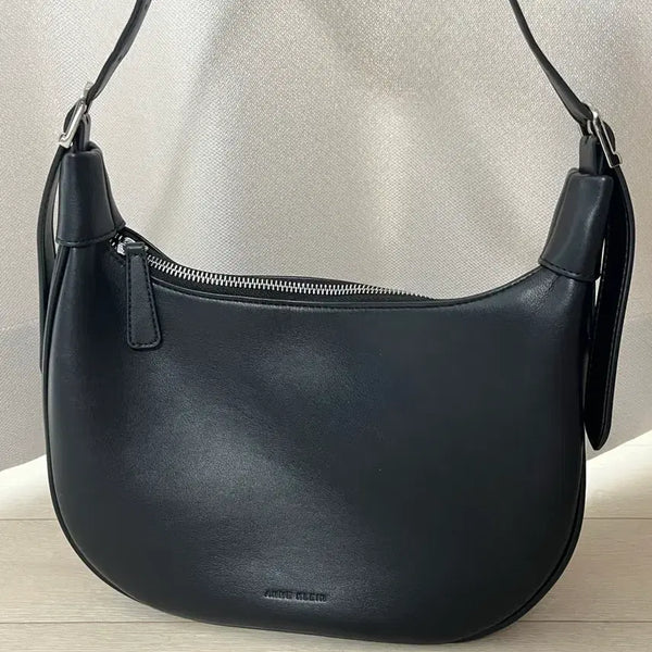 [BUNJANG] Anne Klein Black Hobo Shoulder/Crossbody Bag / Anne Klein 앤클라인 숄더백/크로스백/호보백/반달백 블랙 가방