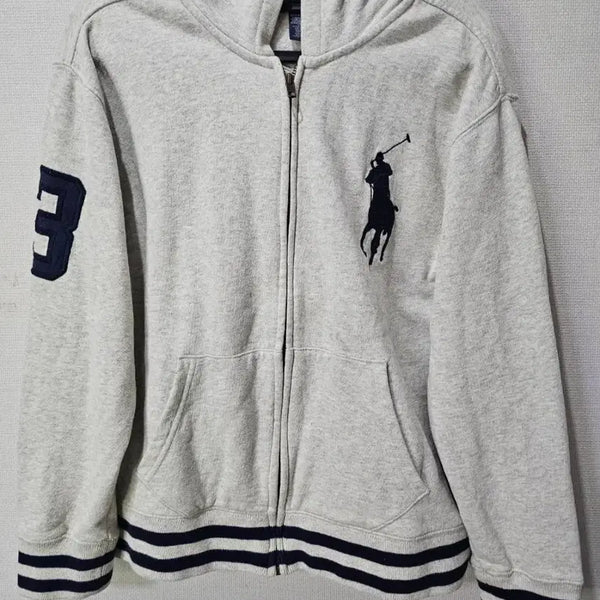[BUNJANG] Polo Ralph Lauren Big Pony Grey Hoodie Full Zip Women's Size S / 폴로 빅포니 여자 그레이 후드집업 90/S