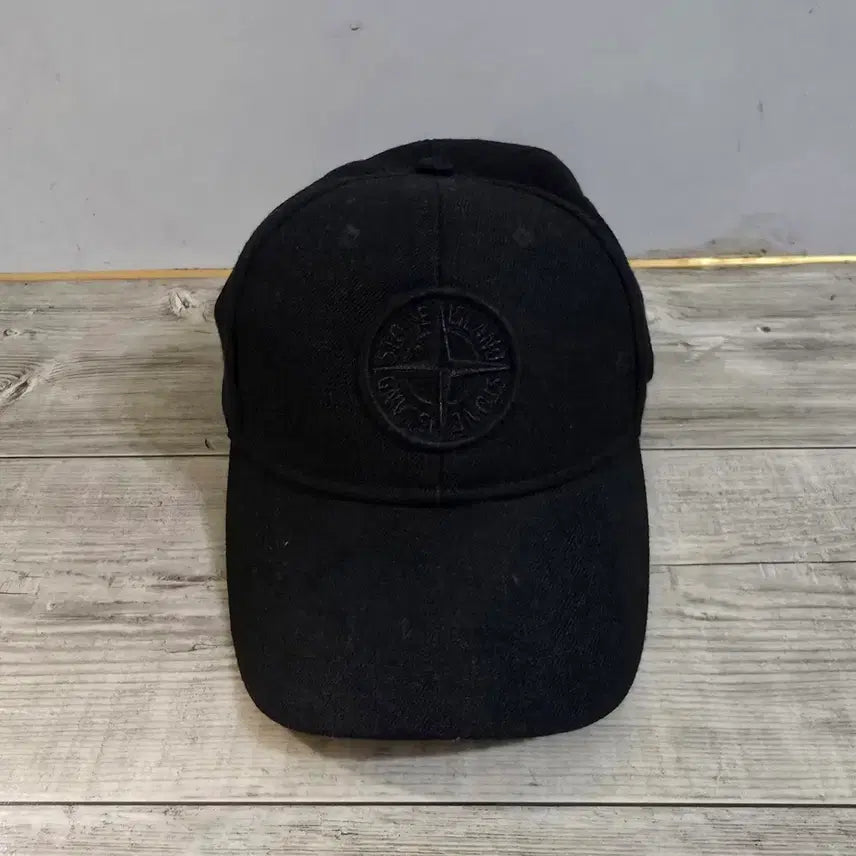 [BUNJANG] Stone Island Black Ball Cap - Size L / [정품/QR코드]스톤아일랜드 블랙 볼캡 L사이즈
