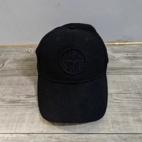 [BUNJANG] Stone Island Black Ball Cap - Size L / [정품/QR코드]스톤아일랜드 블랙 볼캡 L사이즈