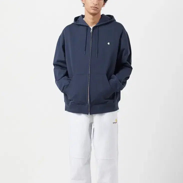 [BUNJANG] Carhartt WIP Madison Hooded Zip-Up Navy XXL / 칼하트wip 메디슨 후드 집업 네이비 xxl