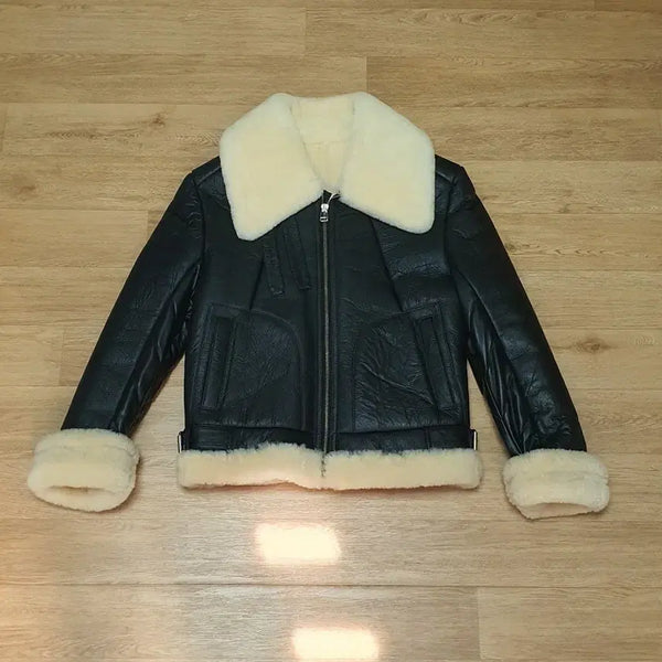 [BUNJANG] Custom Genuine Sheepskin Leather Shearling Mustang Jacket / 무스탕 양가죽 천연소재 맞춤제작 양털 모델 팝니다.