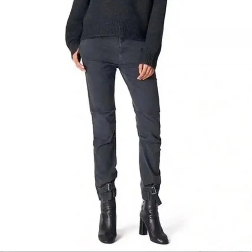 [BUNJANG] Nili Lotan Bradley Pants Military Cotton Strap Black / 닐리로탄 밑단 스트랩 밀리터리 코튼 팬츠
