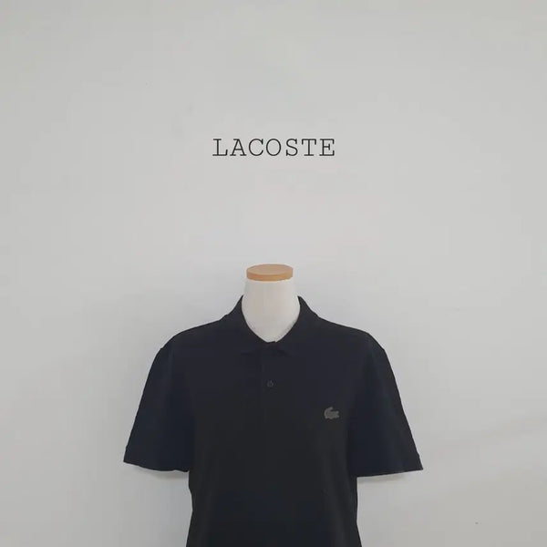 [BUNJANG] Lacoste Black Short-Sleeve Polo Shirt / No.26070403 라코스테 블랙 반팔 카라티
