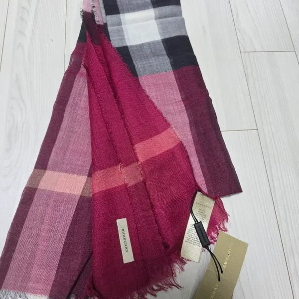 [BUNJANG] Burberry Wool Scarf Red Check / 버버리 울 스카프 미사용 새제품 정품 운포